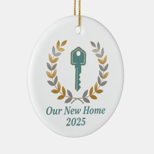 Ons nieuwe huis 2025 Key Wreath Ornament - persoon (Rechts)