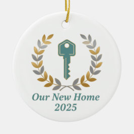 Ons nieuwe huis 2025 Key Wreath Ornament - persoon