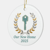 Ons nieuwe huis 2025 Key Wreath Ornament - persoon (Links)