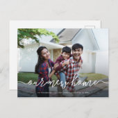 Ons nieuwe huis | Eenvoudige aankondiging van foto (Voorkant / Achterkant)