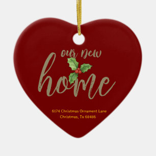 Ons nieuwe huis gepersonaliseerde kerst ornament