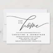 Ons nieuwe huis, gezellig mooi housewarming party kaart (Voorkant)