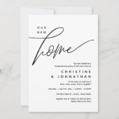 Ons nieuwe huis, gezellig mooi housewarming party kaart (Voorkant)