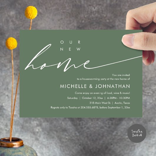 Ons nieuwe huis, housewarming feest kaart