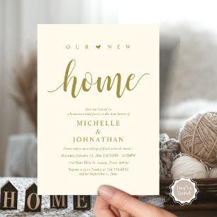 Ons nieuwe huis, Housewarming party uitnodigingska Kaart