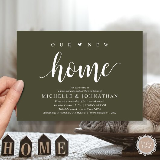Ons nieuwe huis, Housewarming party uitnodigingska Kaart