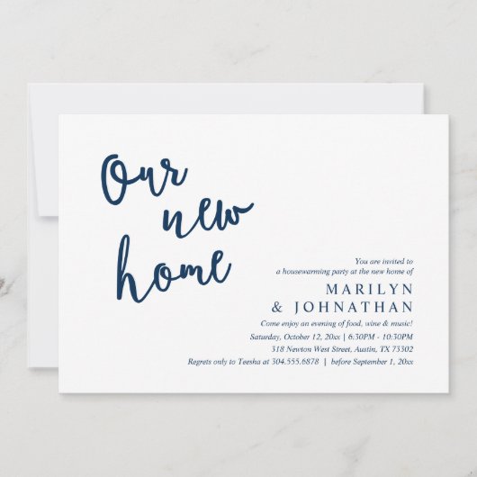 Ons nieuwe huis, Rustic Housewarming party Kaart (Voorkant)