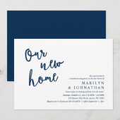 Ons nieuwe huis, Rustic Housewarming party Kaart (Voorkant / Achterkant)