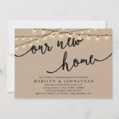 Ons nieuwe huis, Rustic Housewarming party Kaart (Voorkant)