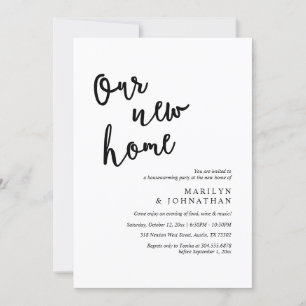 Ons nieuwe huis, Rustic Housewarming party Kaart