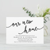 Ons nieuwe huis, Rustic Housewarming party Kaart (Staand voorkant)