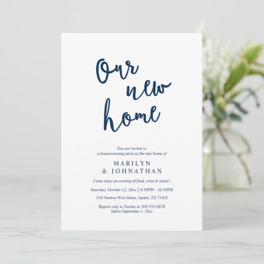 Ons nieuwe huis, Rustic Housewarming party Kaart (Staand voorkant)