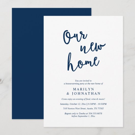 Ons nieuwe huis, Rustic Housewarming party Kaart (Voorkant / Achterkant)