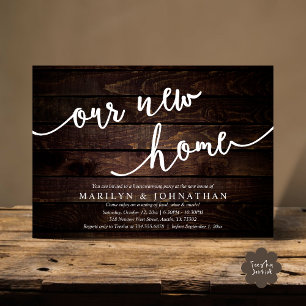 Ons nieuwe huis, Rustic Housewarming party Kaart