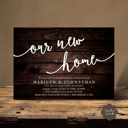 Ons nieuwe huis, Rustic Housewarming party Kaart