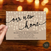 Ons nieuwe huis, Rustic Housewarming party Kaart