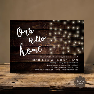 Ons nieuwe huis, Rustic Housewarming party Kaart
