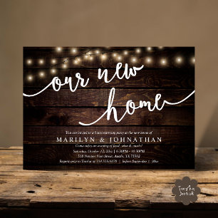 Ons nieuwe huis, Rustic Housewarming party Kaart
