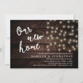 Ons nieuwe huis, Rustic Housewarming party Kaart (Voorkant)