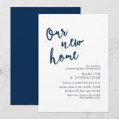 Ons nieuwe huis, Rustic Housewarming party Kaart (Voorkant / Achterkant)