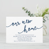 Ons nieuwe huis, Rustic Housewarming party Kaart (Staand voorkant)