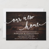 Ons nieuwe huis, Rustic Housewarming party Kaart (Voorkant)