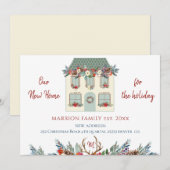 Ons nieuwe huis voor de feestdagen groene huis ver aankondiging (Voorkant / Achterkant)