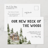 Ons Nieuwe Neck van het Nieuwe Adres van Bossen Be Aankondigingskaart (Voorkant / Achterkant)