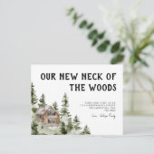 Ons Nieuwe Neck van het Nieuwe Adres van Bossen Be Aankondigingskaart (Staand voorkant)