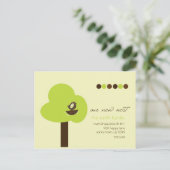 Ons nieuwe nest aankondigingskaart (Staand voorkant)