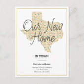 Ons nieuwe startpunt - Aankondiging van Texas Movi Briefkaart (Voorkant)