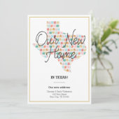 Ons nieuwe startpunt - Texas Moving Announcard Kaart (Staand voorkant)