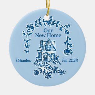 Ons nieuwe thuis grafische ornament