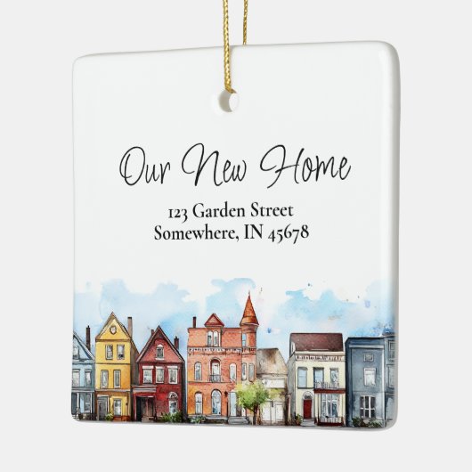 Ons nieuwe thuis kerst ornament (Links)