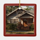 Ons nieuwe thuis kerstbal keramisch ornament (Achterkant)