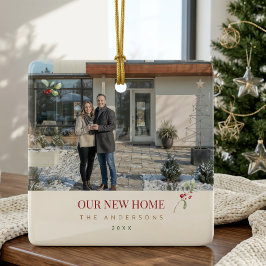 Ons nieuwe thuis kerstversiering aandenken keramisch ornament