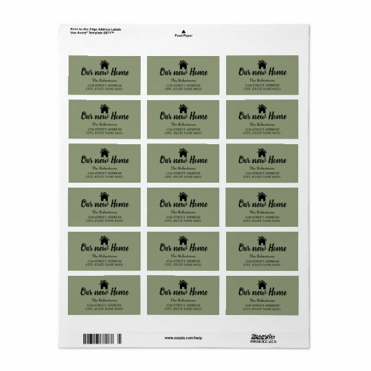 Ons nieuwe thuislabel etiket (Full Sheet)