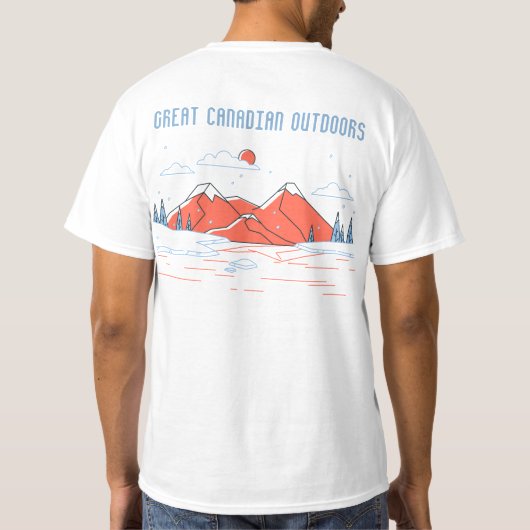 Ons noorden sterk en gratis grote Canadese buitenl T-shirt (Achterkant)