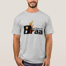 Ons O&Nou Braai T-shirt voor Mannen in Gray