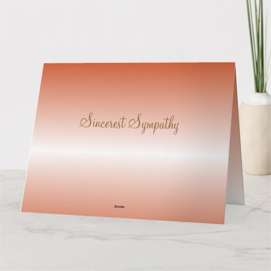 Ons oprecht sympathie papier Wenskaart Kaart (Achterkant)