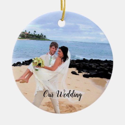 Ons Ornament van de Black Wedding Damask-foto (Voorkant)