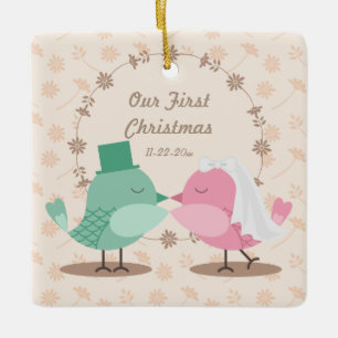 Ons Ornament van de Tortelduifjes van 1st Kerstmis