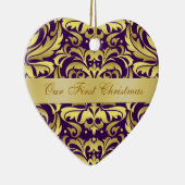 Ons Ornament van het Damast van Eerste Kerstmis (Rechts)