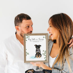 Ons Pakket Groeit Honden Zwangerschap Foto Prop Poster