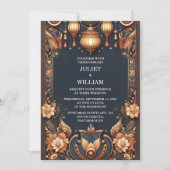 Ons Paleis Hindi Henna Mehndi Indische Stijl Bruil Kaart (Voorkant)