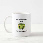 Ons pensioenplan, geniet van het leven in onze RV- Koffiemok (Links)