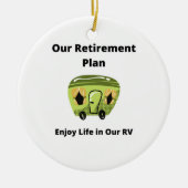 Ons pensioenplan op een keramisch ornament (Voorkant)