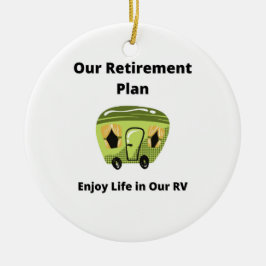 Ons pensioenplan op een keramisch ornament