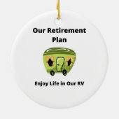 Ons pensioenplan op een keramisch ornament (Achterkant)