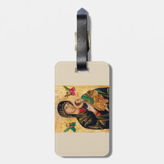 Ons pictogram voor persoonlijke hulp bagagelabel (Achterkant verticaal)